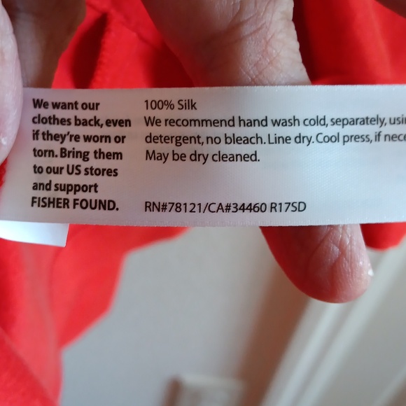 Eileen fisher 100% silk dark orange blouse tunic in excellent condition. - Picture 6 of 6